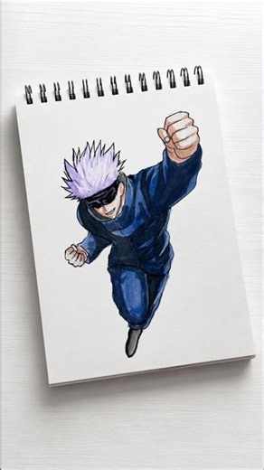 Drawing gojo || Jujutsukaisen character drawing || #animedrawing #gojo #anime #art