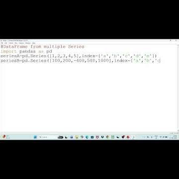 Pandas DataFrame Creation from Multiple Series | Data Handling Using Pandas #Python #Pandas #coding