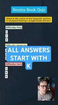 Only true book geniuses will score 9 points. Every answer starts with the letter 'K'.