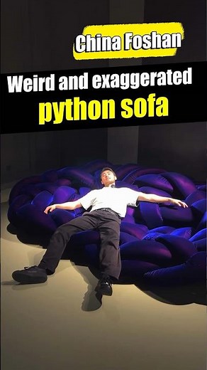 The grotesque and bizarre python sofa was finally made in Foshan factory.#furniture #sofa #villas