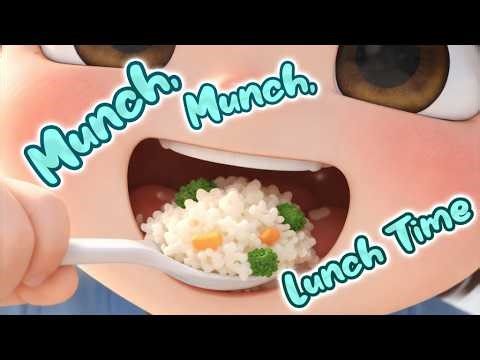 Munch Munch Lunch Time! 🍎 | Fun Lunch Song for Kids | Toddler Mealtime Song