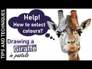 How to draw a Giraffe in pastels | Selecting colours made easy