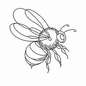 Bee Embroidery Design: Multi-size Honeybee Stitch File (digital Download) - Etsy Canada