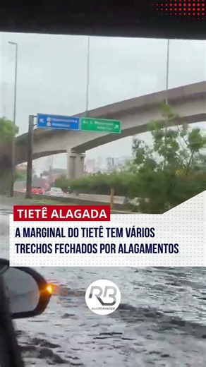 A Marginal do Tietê tem vários trechos fechados por alagamentos
