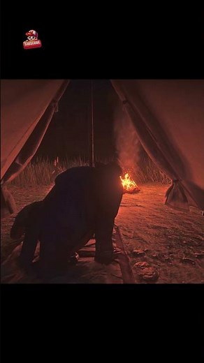 Red Dead Redemption 2 | Tent Night — Insane 4K Detail! #Shorts