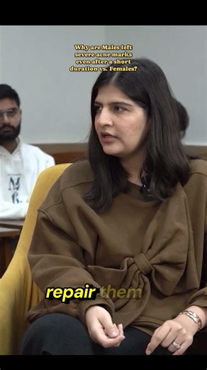 Why Men Have More Severe Acne Marks Than Women 😳 | Dermatology Truths #skincaretruth