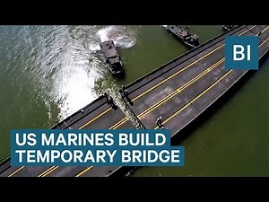 US Marines built a temporary bridge across the Colorado River