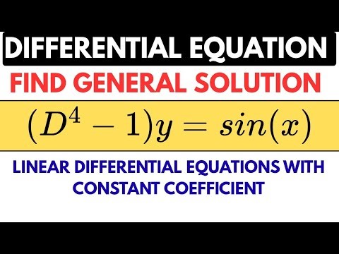 Differential Equation | (D⁴ − 1)y = sin x | Full Solution | LDE with Constant Coefficients