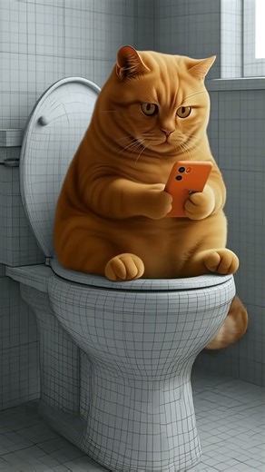 How Long Can You Sit on a Graph Paper Toilet!? 😹📏 #shorts