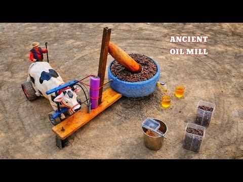 Diy mini oil mill science project // cow shed #tractor #cowshed #oilmill