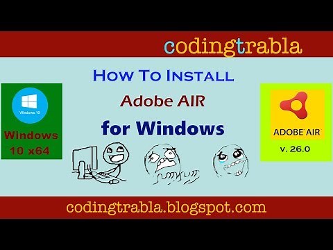 Install Adobe AIR v26 on Windows 10 x64 byND