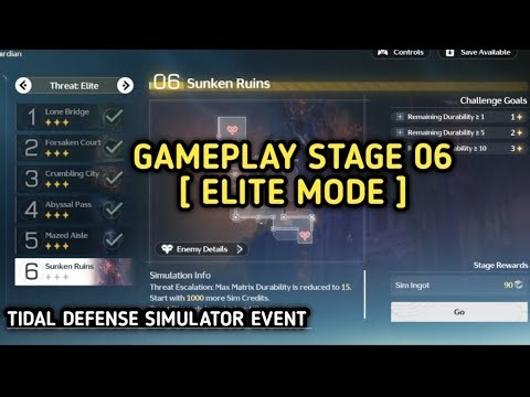 ELITE Stage 06 Sunken Ruins - Tidal Defense Simulator Event Wuthering Waves 2.6
