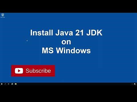 Install Java JDK on Microsoft Windows - Java 21