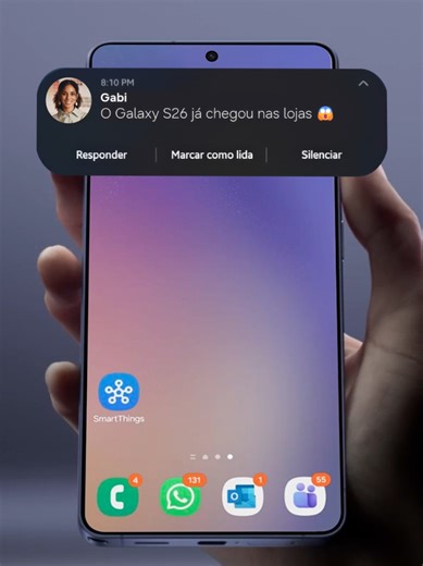 Sim, é verdade! O Galaxy S26 Series já está disponível em todas as lojas, operadoras e no samsung.com 💙 Visite a loja mais próxima, se impressione e leve o seu para casa! #GalaxyAI #GalaxyS26 #GalaxyS26Ultra