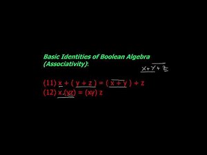 13 Boolean Theorems Algebra