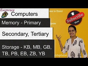 Computer Memory: Primary, Secondary, Tertiary, Storage - KB, MB, GB, TB, PB, EB, ZB, YB