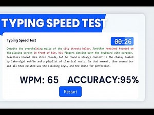 Build a Typing Speed Test App with React & Tailwind CSS |Real-Time WPM & Accuracy Tracker #trending