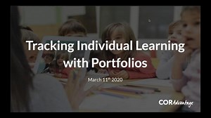 Tracking Individual Learning with COR Advantage Portfolios