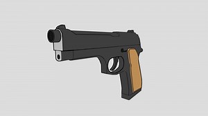 Cartoon Firearms - Pistol - 3D model by delta-key