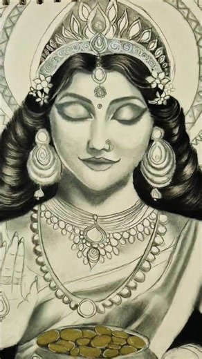 how to draw laxmi mata | devi laxmi drawing |maa laxmi kese draw kare #shorts #shorfeed #viral#laxmi