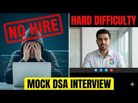 Mock DSA Interview WIth FAANG SWE - Hard Difficulty - No Hire