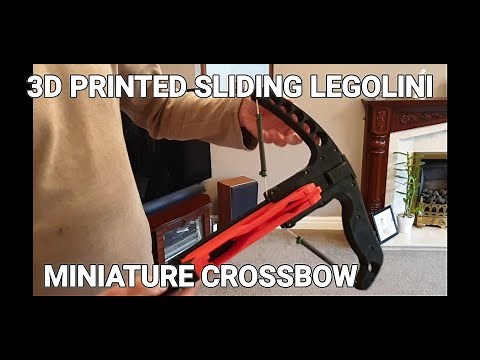 Sliding Legolini 3D printed mini crossbow