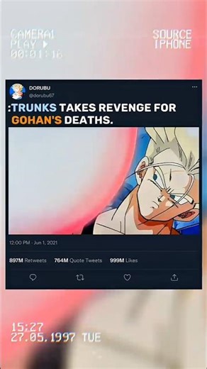 trunks revenge for Gohan's death 🗿