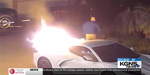 Laredo arson investigation underway after car fire caught on security video