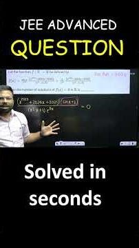 JEE Advanced Maths: The Hardest Question Ever? | Solve with AB Sir 🚀