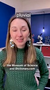 Today’s word is right as rain. ☔Learn what makes weather pluvial, is the Museum of Science and Dictionary.com #ScienceWordoftheWeek, presented by Alex Dainis! #WordoftheDay #Vocabulary #ScienceFacts #Pluvial #ClimateChange #WaterCycle | Museum of Science, Boston