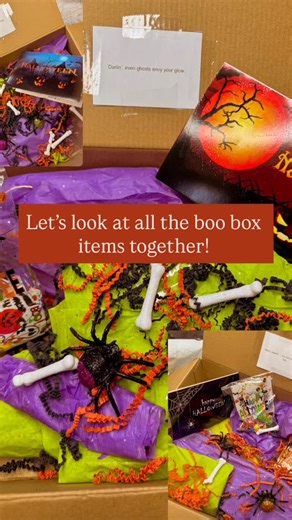 Halloween boo boxes!! 📦 🎃👻 These were all the goodies inside each boo box— which one is your favorite?? 🤩 #spookyseason #horseofinstagram #horsereels #equestrianlifestyle | Therescuegypsy