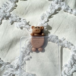 Pig Polymer Clay Hipper Phone Charm: Handmade Miniature Farm Animal - Etsy Australia