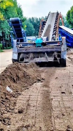 Automatic Soil Screening Machine at Work