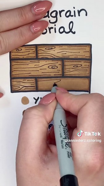 Wood Grain Coloring & Drawing Tutorial
