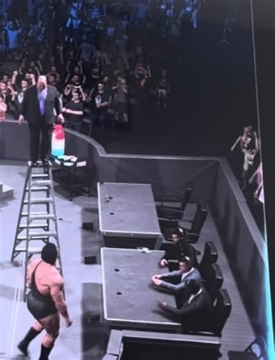 Paul Hamon jumps through the table 🤣￼