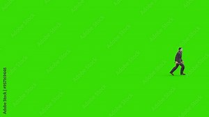 Green Screen Masked Serial Killer Fast Walks with Knife Side 3D Animations Rendering CGI