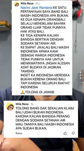 695K views · 20K reactions | Tidak usah di tanyakan bali itu tentuh masih indonesia #balimasihindonesia #respectculture #banggaberbeda #bali | Nacho Jack Wardana | Facebook