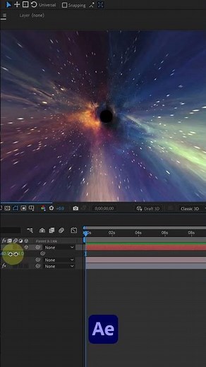 After Effects Space Tunnel Easy Tutorial #shorts #aftereffects