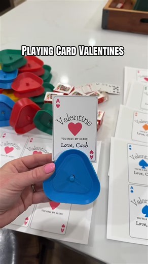 Preschool Vibes on Instagram: "I wanted a Valentine that wouldn’t end up in the trash—but also didn’t cost a ton. ♠️♥️♦️♣️ I love playing card games with four-year-olds, but holding a full hand of cards is HARD at this age. That’s what sparked this idea. Each child gets a card holder + a mini deck of cards, paired with a simple playing-card Valentine: Ace of Hearts – You have my heart Ace of Clubs – I’m lucky to be your friend Ace of Diamonds – You’re a gem Ace of Spades – You’re a big deal Func