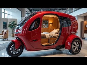 Red Electric Tricycle Camper 2026 🔴 | Smart Mini RV Interior, Features & Full Review