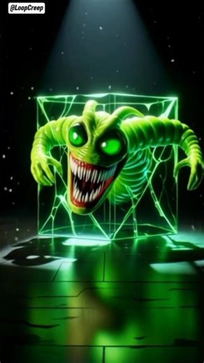 Creepy Green Worm Crawls Out of Cube 😱#shorts #youtubeshorts