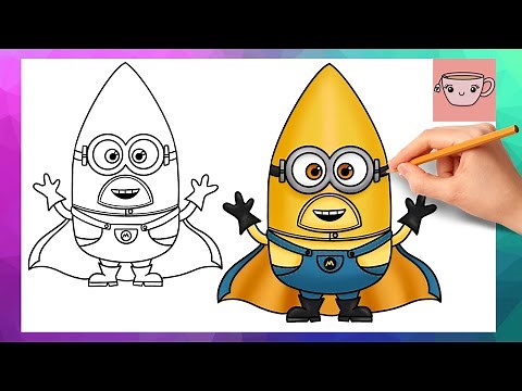 How To Draw Mega Minion Gus from Despicable Me 4 | Cute Easy Step By Step Drawing Tutorial