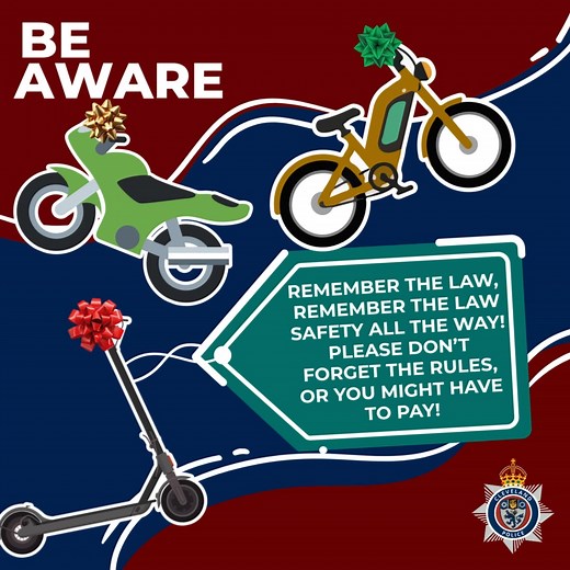 25K views · 29 reactions | Parents and guardians are being reminded of the laws around off-road bikes, quad bikes, e-bikes and e-scooters before adding them to their Christmas shopping lists this year ️   Read more here  https://orlo.uk/i0n9t | Cleveland Police | Facebook