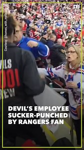 27K views · 112 reactions | The Devils are still searching for a Rangers fan who appeared to sucker-punch an employee during Monday’s game. Do you know this man? https://l.nj.com/fGmbba | NJ.com | Facebook