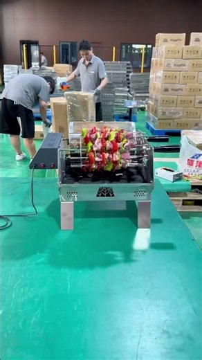 An immersive factory experience with the dual-row electric BBQ grill!#BlazeForF4 #USA #Wholesale