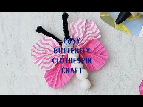 Easy Butterfly Clothespin Craft to Make With Kids Full Length Tutorial