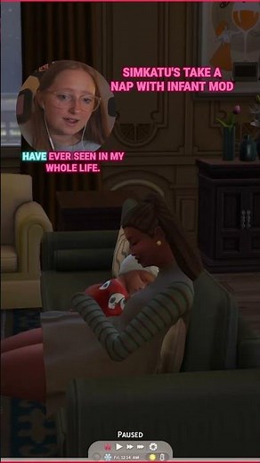 Sim & Baby Nap Together on the Couch 😴💖 | Sims 4 Infants Mod Cuteness