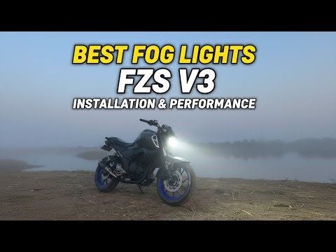 Best fog lights for Fzs v3 || Installation and performance 😱|| Best Modification for your bike.