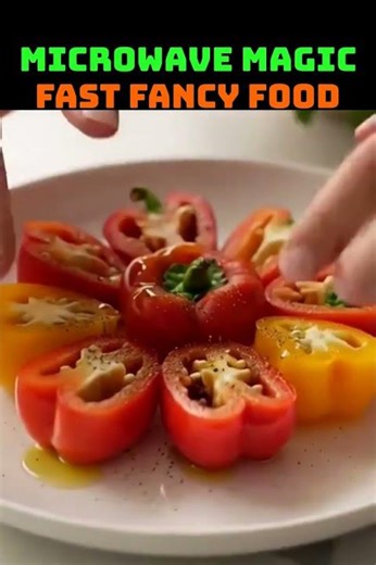 Easy Microwave Stuffed Sweet Peppers: Hot Trend Recipe in 15 Seconds