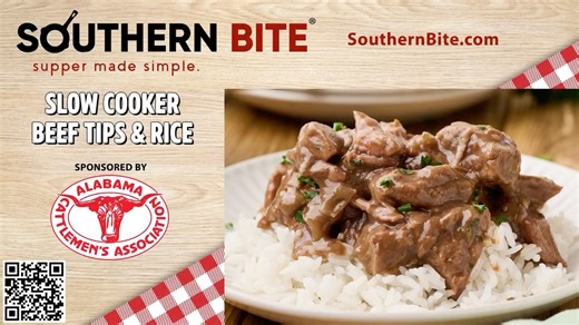 Are you looking for an easy and delicious comfort-food recipe that is perfect for those busy nights? Look no further than Southern Bite's Slow Cooker Beef Tips. Stacey Little shows us how to make this hearty dish. Thanks to Alabama Cattlemen's Association for sponsoring this recipe! For the full recipe, visit https://southernbite.com/slow-cooker-beef-tips-rice. | Simply Southern TV